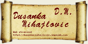 Dušanka Mihajlović vizit kartica
